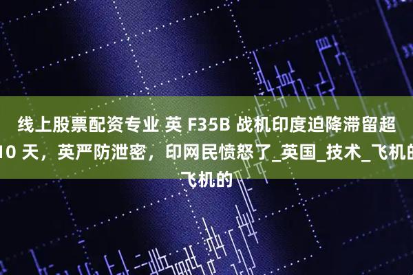 线上股票配资专业 英 F35B 战机印度迫降滞留超 10 天，英严防泄密，印网民愤怒了_英国_技术_飞机的